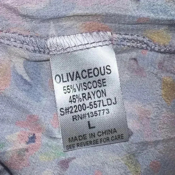 Large OLIVACEOUS Purple Floral Puff Sleeve Dress - Picture 7 of 12